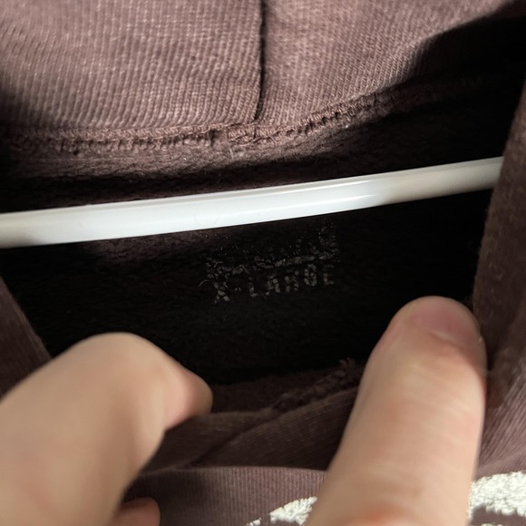 Detroit SANA Hoodie Mens XL Brown Graphic Pullover Sweatshirt Bloodhound - Picture 4 of 8